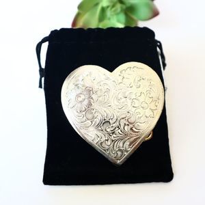 1995 Fossil | Vintage Silver Celtic Swirl Heart